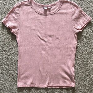 Women’s Gap Pointelle short sleeve shirt, pink, small